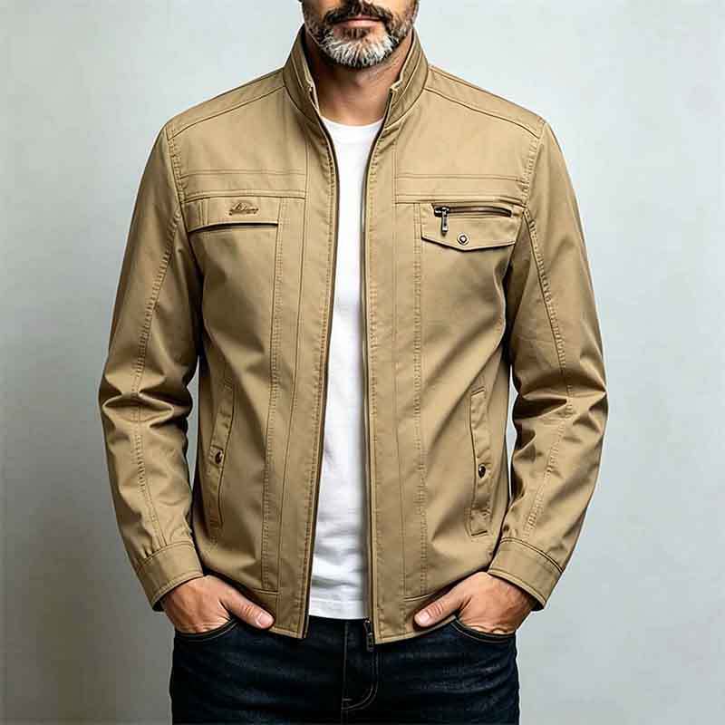Herren Sportliche Übergangsjacke mit innovativem Stehkragen Drune