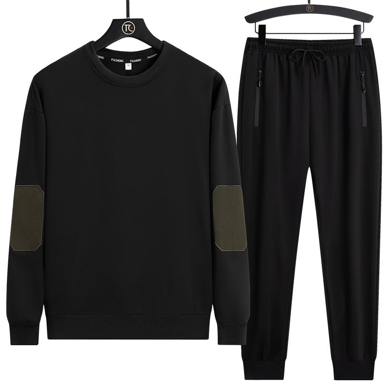Herren Sportives Lounge-Set aus Funktionsfleece mit Ellenbogenpatches & Reißverschlusstaschen Drune