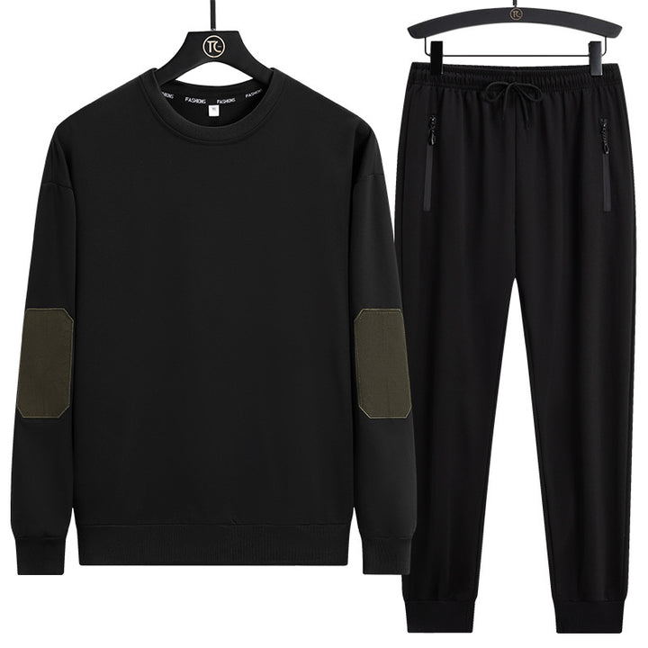 Herren Sportives Lounge-Set aus Funktionsfleece mit Ellenbogenpatches & Reißverschlusstaschen Drune