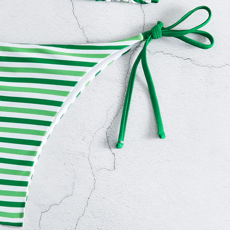 Damen Triangel-Bikini-Set mit verstellbaren Bindebändern Drune