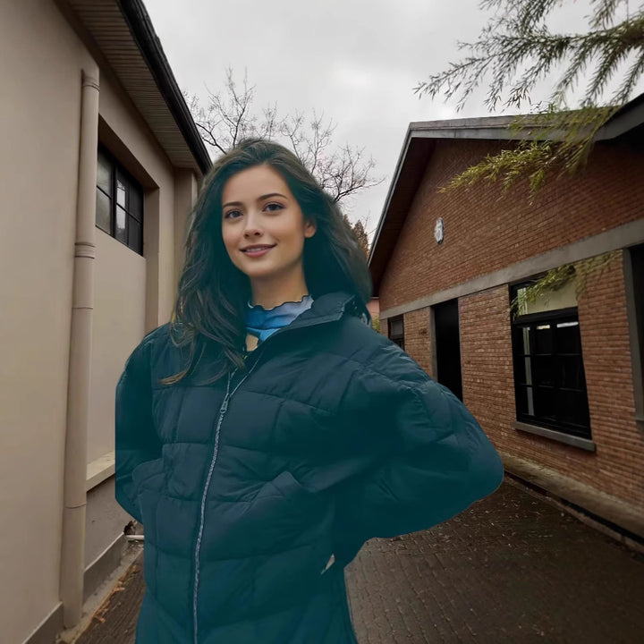Damen Steppjacke mit hohem Kragen und praktischem Reißverschluss Drune