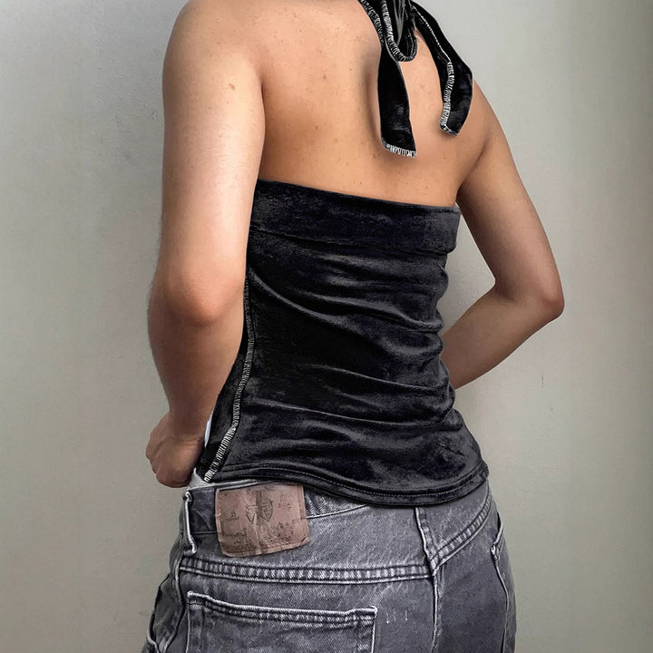 Damen trendiges Bustier-Top mit Spitzenakzenten und verspieltem Design Drune