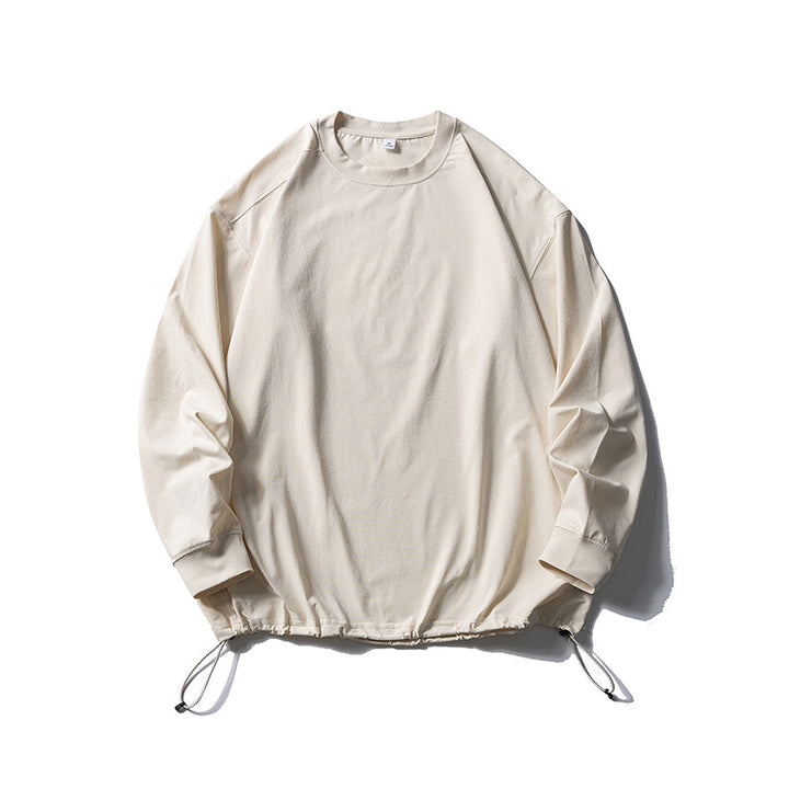 Unisex Oversize-Sweatshirt mit verstellbarem Kordelzugsaum, Raglanärmeln und Rippbündchen Drune