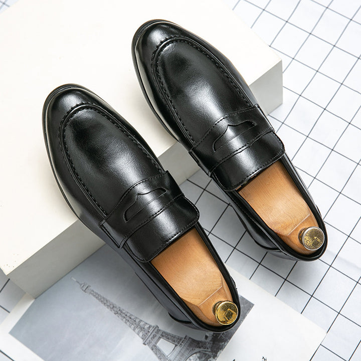 Herren klassische Tassel-Lederloafer mit Mokassinnaht, gepolsterter Komfortinnensohle und rutschfester Gummilaufsohle Drune