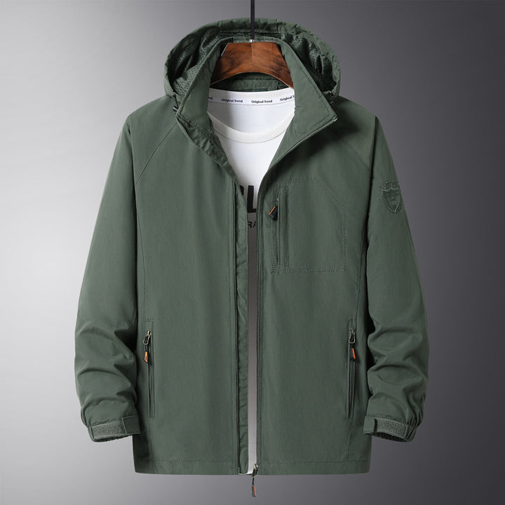 Herren Urbaner Allwetter-Reiseanorak mit Mesh-Futter und verdecktem Reißverschluss Drune