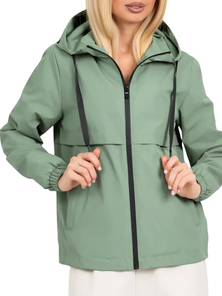 Damen Modische Übergangsjacke mit kapuze