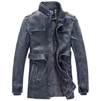 Herren Modische Denimjacke mit Fleecefutter Drune