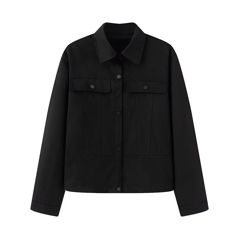 Damen nan leichtes Canvas Fieldjacket mit taillierten Abnähern, aufgesetzten Pattentaschen und verdeckter Druckknopfleiste Drune