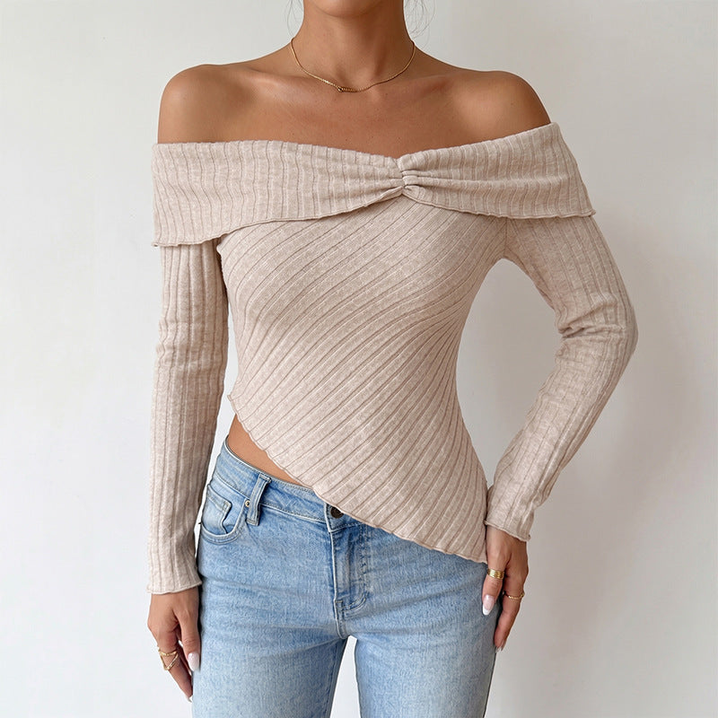 Damen Off-Shoulder Langarmoberteil Drune
