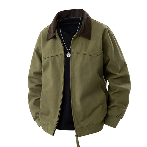 Herren Casual Jacke mit umschlagbarem Kragen Drune