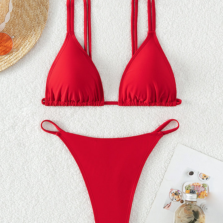 Damen Triangel-Bikini mit verstellbaren Trägern Drune