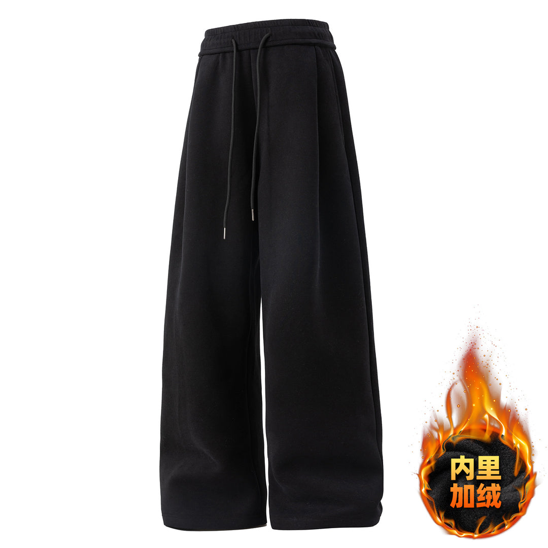 Unisex Weite Lounge‑Hose mit hohem Elastikbund, Kordelzug und extra weitem Palazzoschnitt Drune
