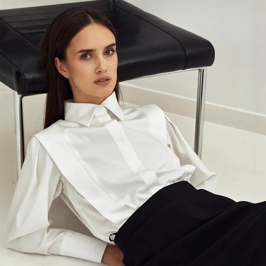 Damen Elegante Bluse mit Puffärmeln und hochwertigem Stoff Drune