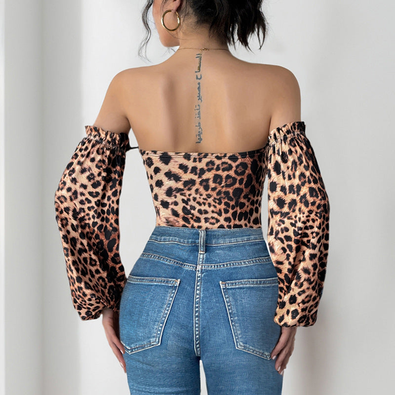 Damen Schulterfreies Bustier-Top mit abnehmbaren Puffärmeln und Raffung Drune