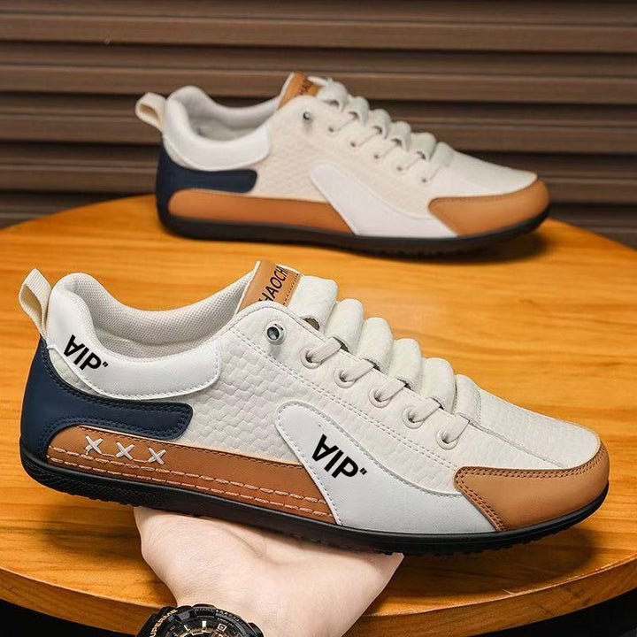 Herren Casual-Sneaker im Retro-Look mit geprägtem Obermaterial und kontrastierenden Overlays Drune