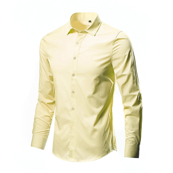 Herren nan Slim-Fit Businesshemd aus Stretch-Baumwollmix mit Kentkragen Drune