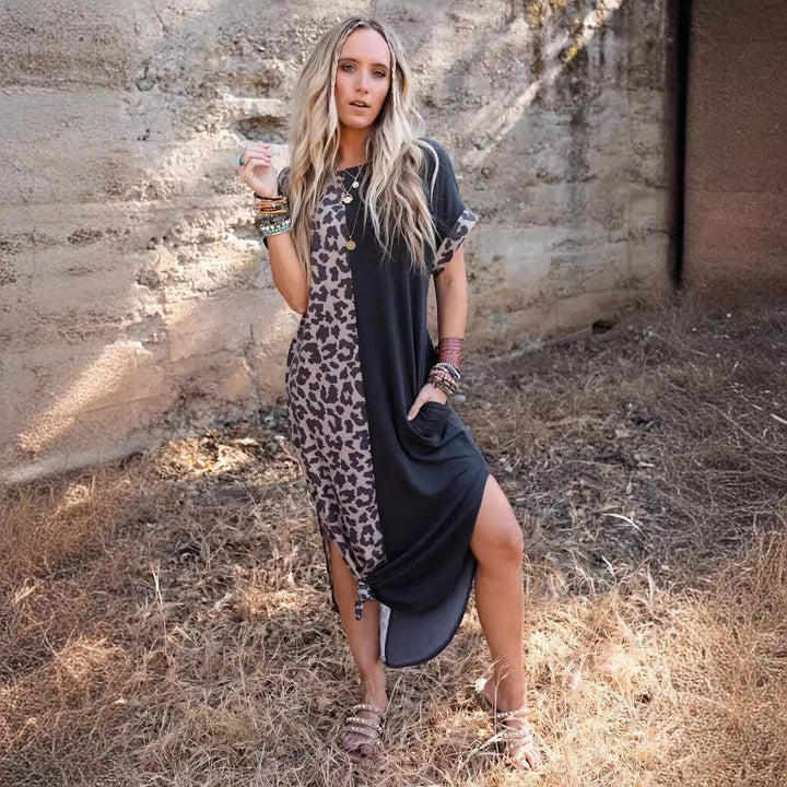 Damen Freizeitkleid im trendigen Leopardenmuster Drune