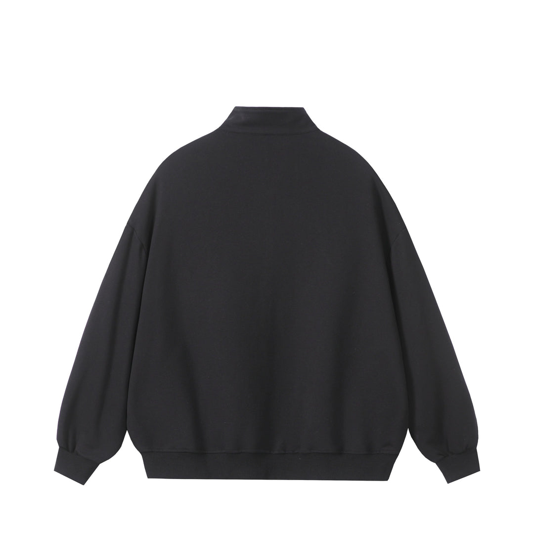 Unisex Oversize-Halbzip-Sweatshirt aus French-Terry mit Stehkragen Drune