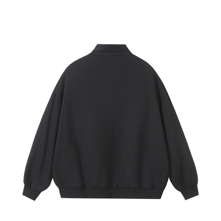 Unisex Oversize-Halbzip-Sweatshirt aus French-Terry mit Stehkragen Drune