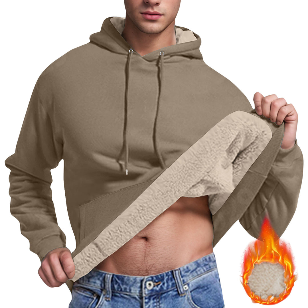 Herren Fleece-Kapuzenpullover mit innenliegendem Kuschelfutter Drune