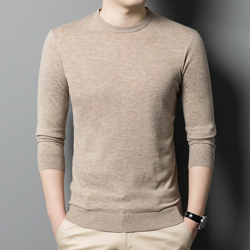 Herren Luxuriöser Rundhals Pullover aus feiner Merinowolle Drune