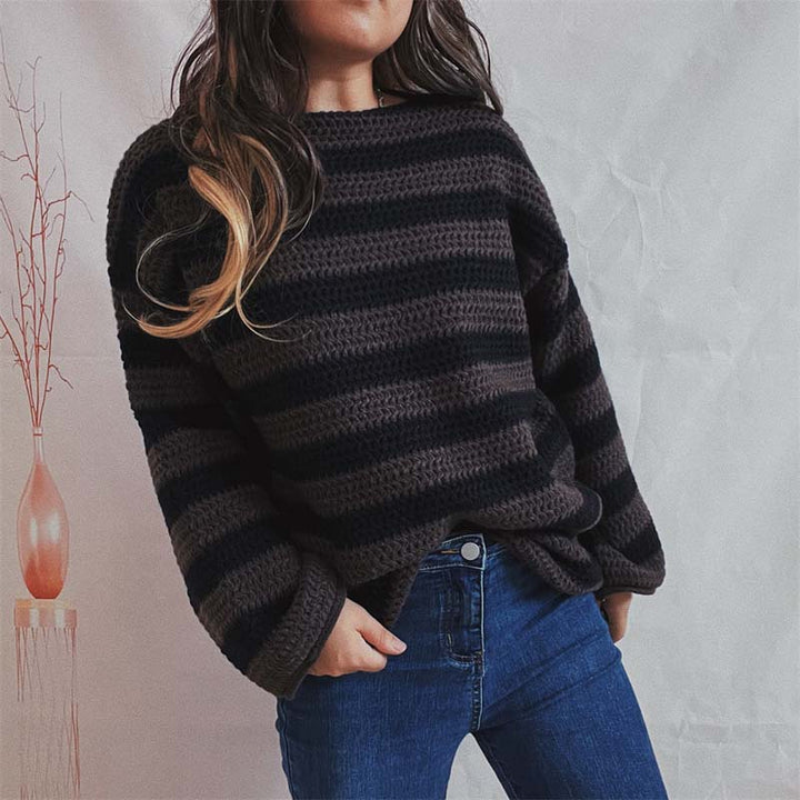 Drune | Gestreifter Strickpullover Mit Sanften Farben