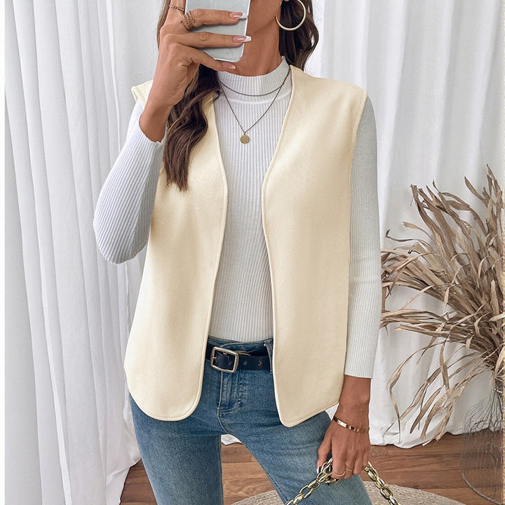 Damen Elegantes ärmelloses Blazer-Oberteil Drune
