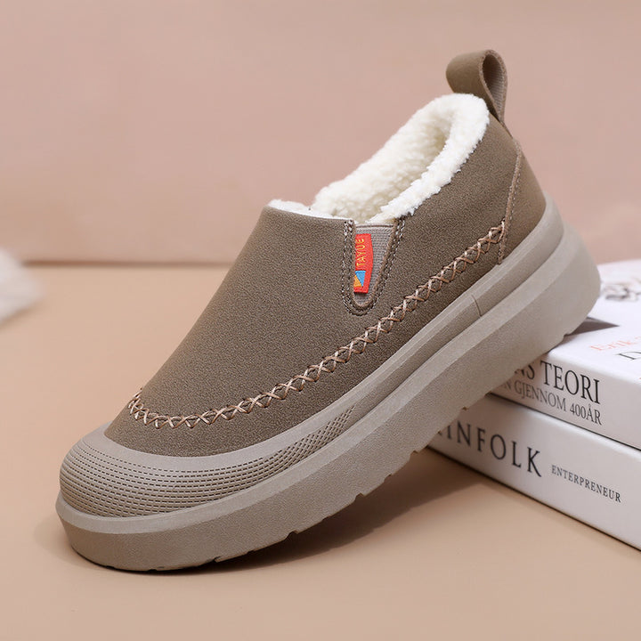 Damen Komfortable und warme Slip-On Hausschuhe mit kuscheligem Innenfutter Drune
