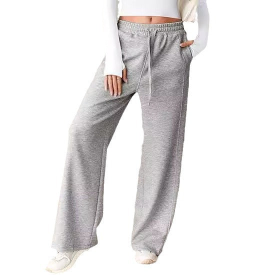 Damen bequeme Freizeithose mit weit geschnittenem Bein und praktischen Taschen Drune