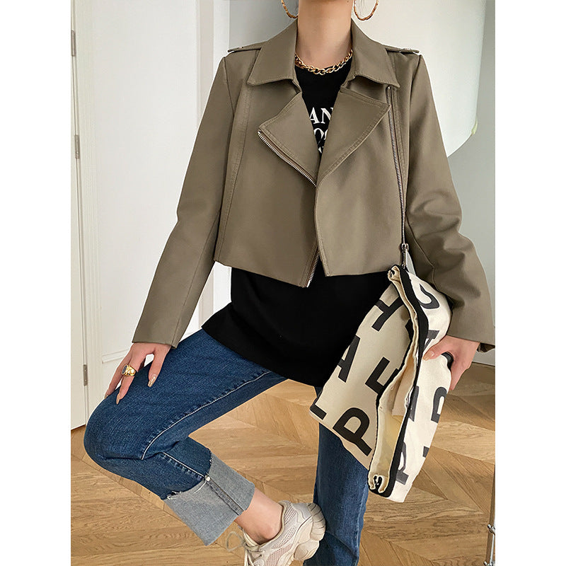 Damen Kurzjacke im Biker-Stil Drune