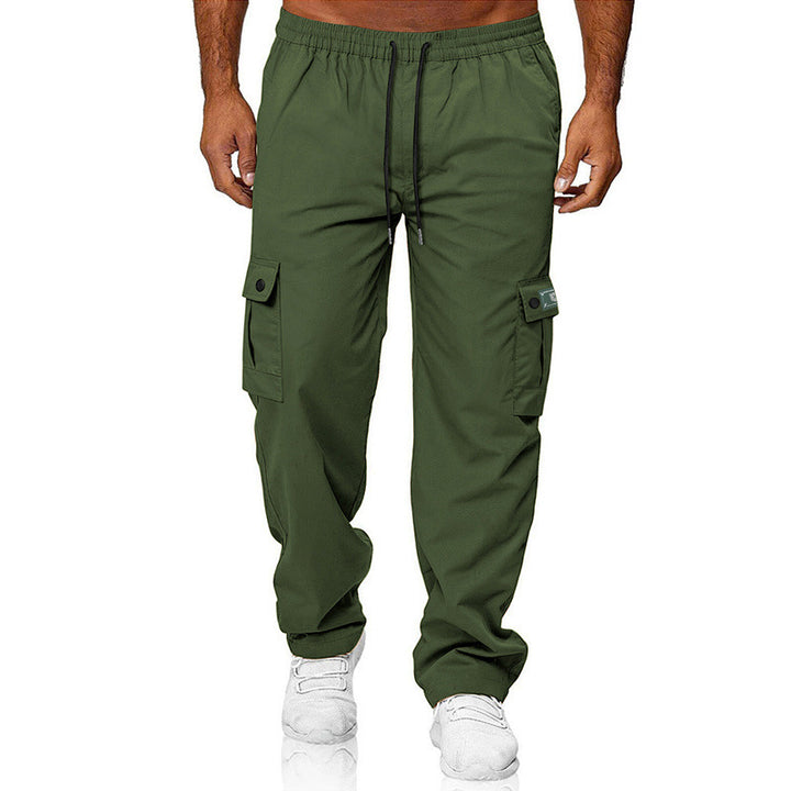 Herren Cargohose mit elastischem Bund, Kordelzug und Multifunktions-Taschen Drune