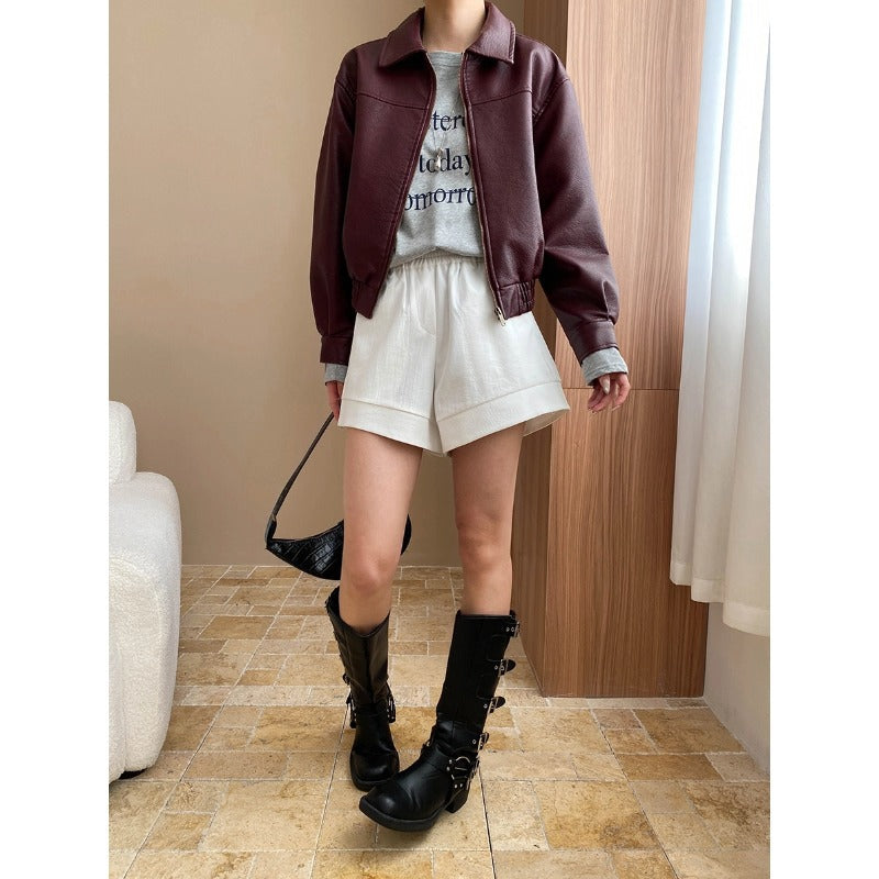 Damen lässige Übergangsjacke im sportlichen Blouson-Stil mit Reißverschluss Drune