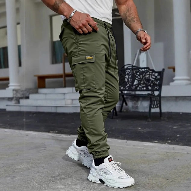 Herren Tapered Cargo-Jogginghose mit elastischem Tunnelzug, Bündchen & Multifunktions‑Taschen Drune