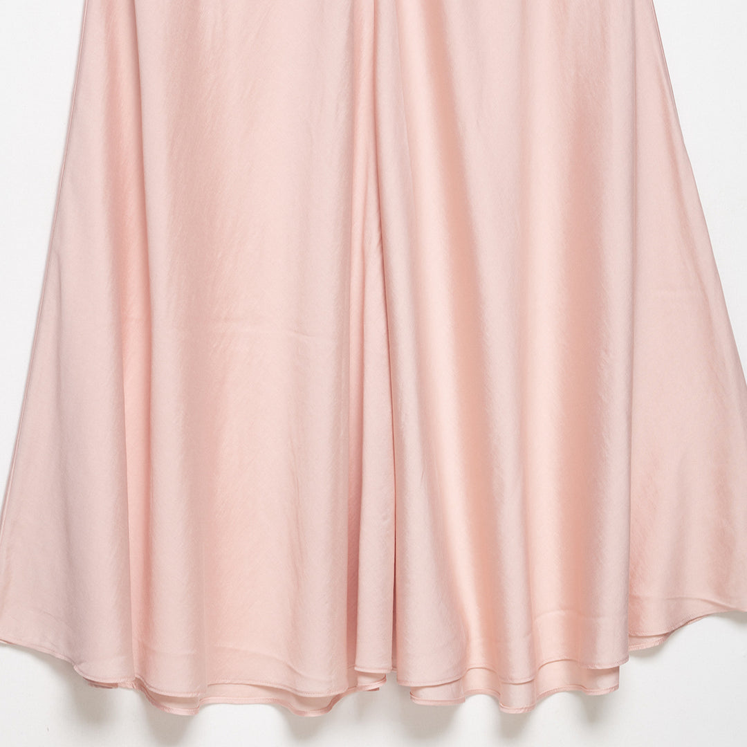 Damen Satin-Midirock mit hohem Komfortbund und ausgestellter A-Linien-Silhouette Drune
