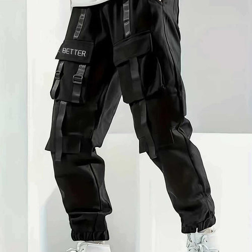 Herren Multifunktionale Cargo-Jogginghose mit Klapp‑ und Gurt-Details Drune