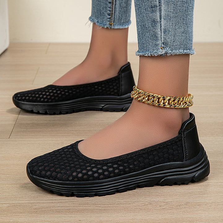 Damen Atmungsaktive Ballerinas mit rutschfester Sohle Drune