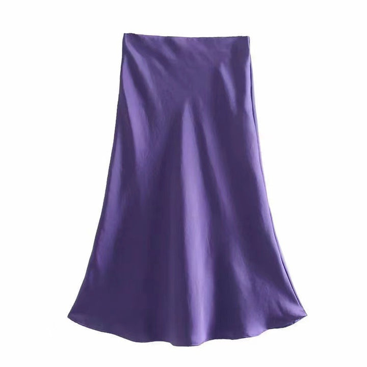 Damen Maxi-Rock aus fließendem Stoff mit elegantem Fall Drune