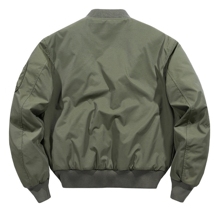 Herren leichte Aviator-Bomberjacke mit großen Cargo‑Taschen und Ärmel‑Utilityfach Drune
