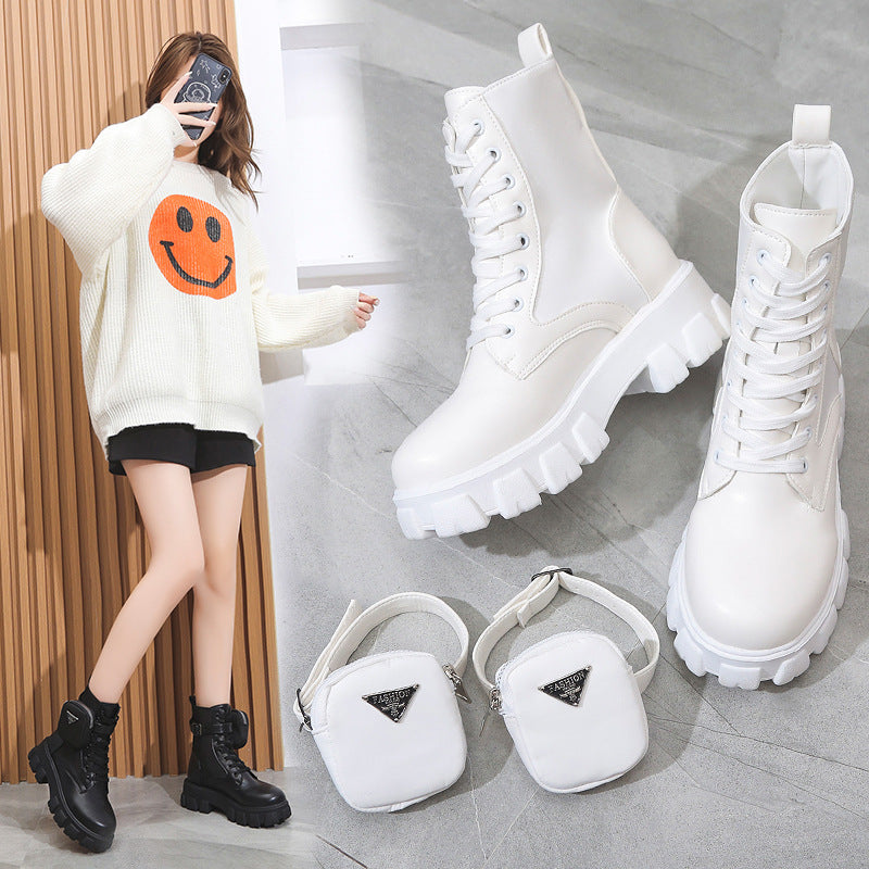 Damen Chunky Boots mit praktischem Seitentaschen-Design Drune