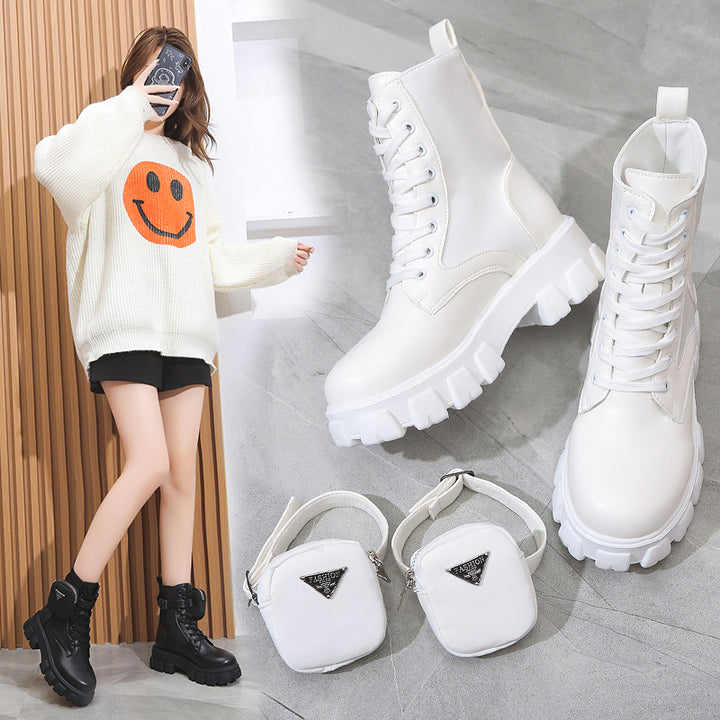 Damen Chunky Boots mit praktischem Seitentaschen-Design Drune