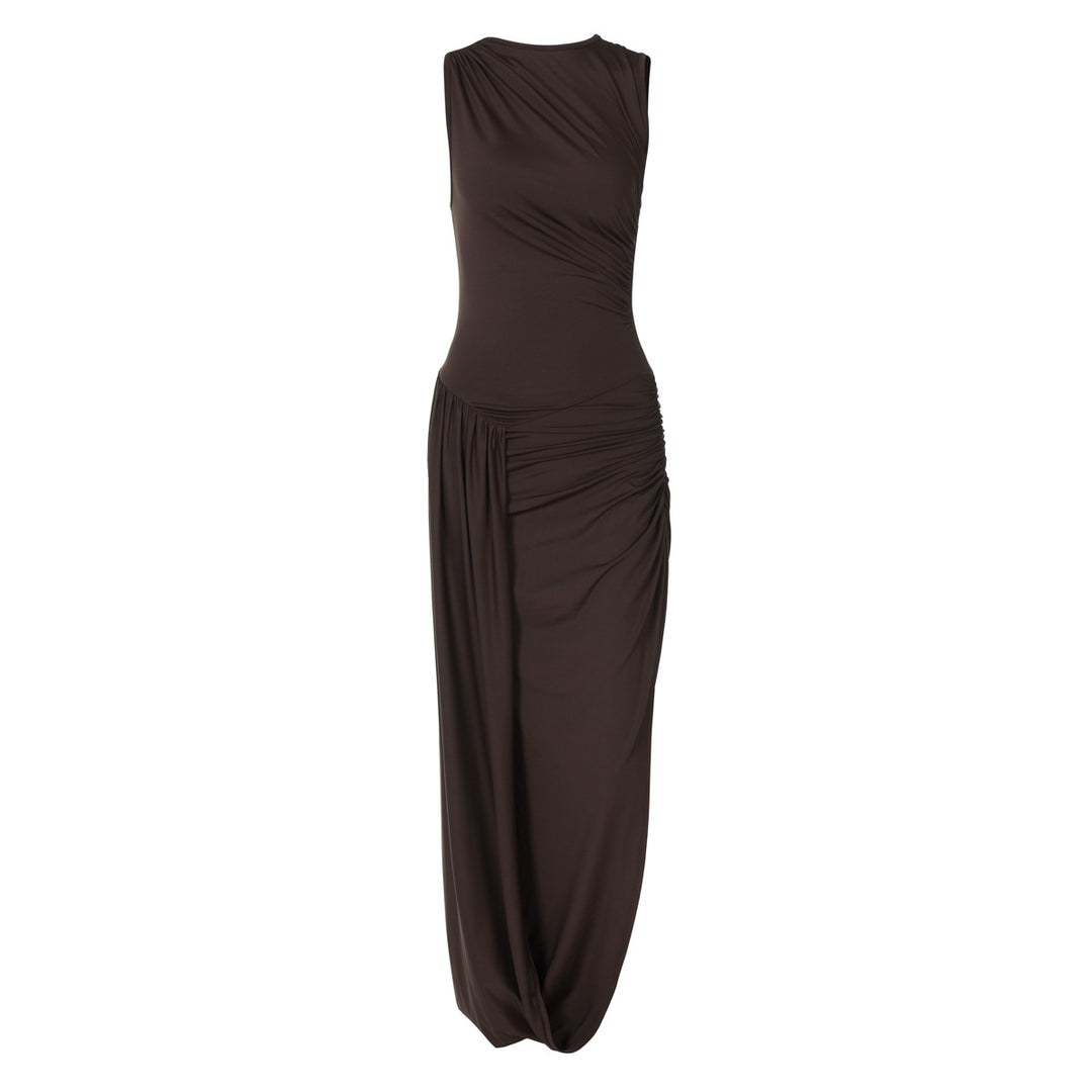 Damen Elegantes Maxikleid mit raffiniertem Wickeldesign Drune