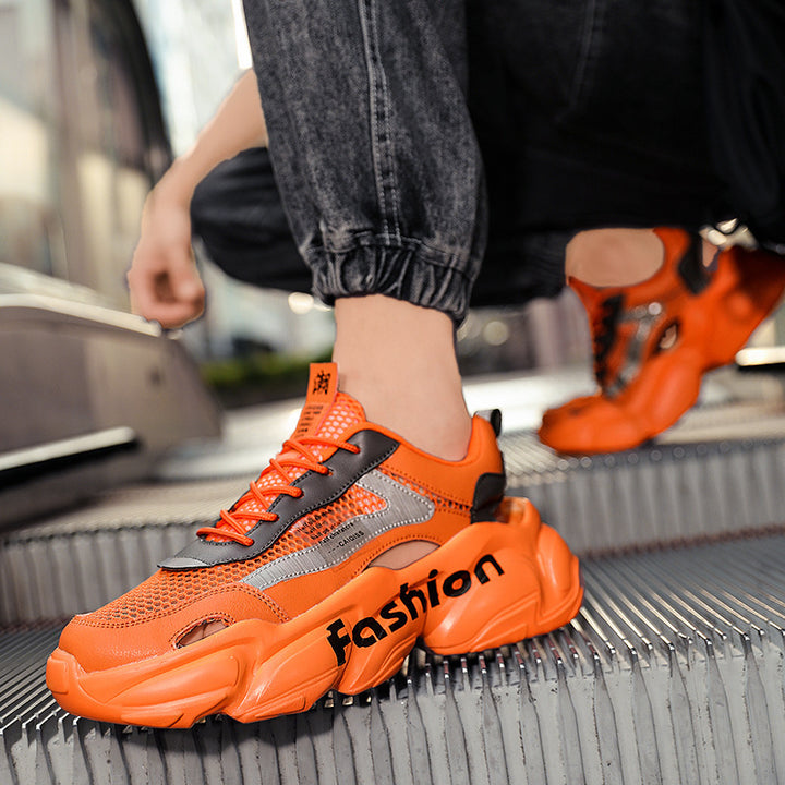Unisex Voluminöse Chunky-Sneaker mit atmungsaktivem Mesh und profilierter Plateausohle Drune