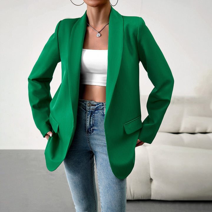 Damen nan langer Oversize-Blazer mit schmaler Reverslinie und soften Schulterpolstern Drune