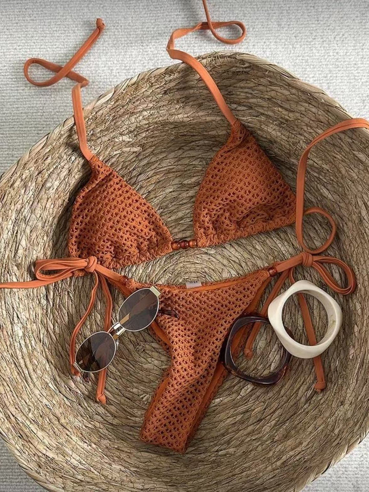 Damen Netz-Bikini mit verstellbaren Trägern Drune