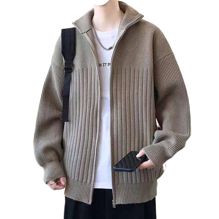 Herren Strickjacke mit modernem Schnitt und einzigartiger Rippenstruktur Drune