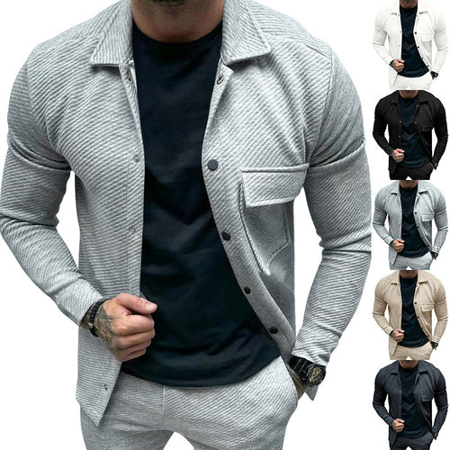 Herren modische Jacke mit strukturiertem Design und praktischen Taschen Drune