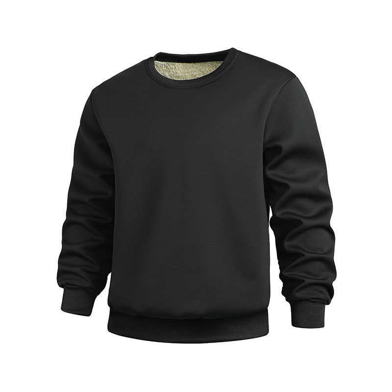 Herren bequemer und warmer Rundhalspullover aus Fleece Drune