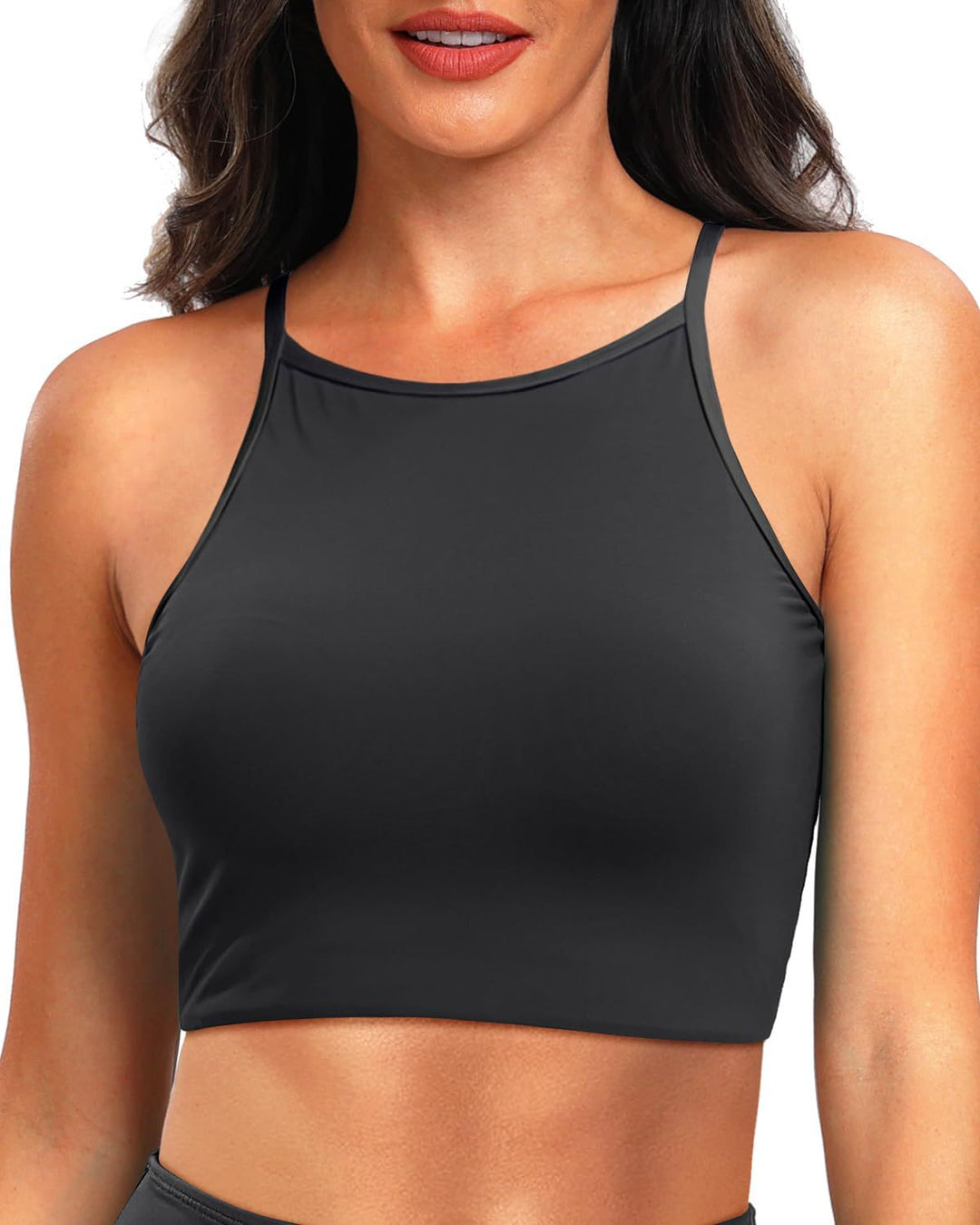 Damen Sportliches Crop-Top Drune