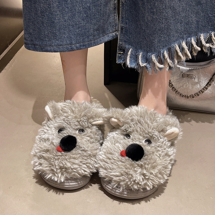 Damen Flauschige Hausschuhe mit süßem Tiermotiv Drune