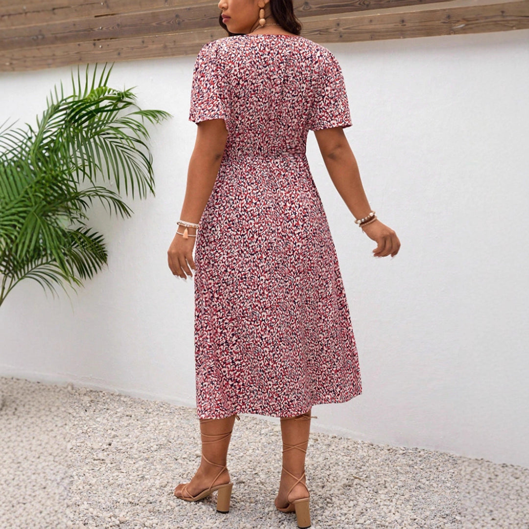 Damen Midikleid Drune